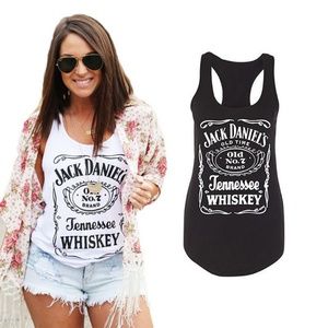 Black Loose Jack Daniels Tank Top